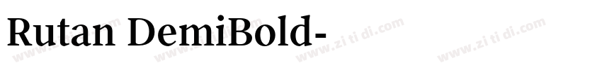 Rutan DemiBold字体转换